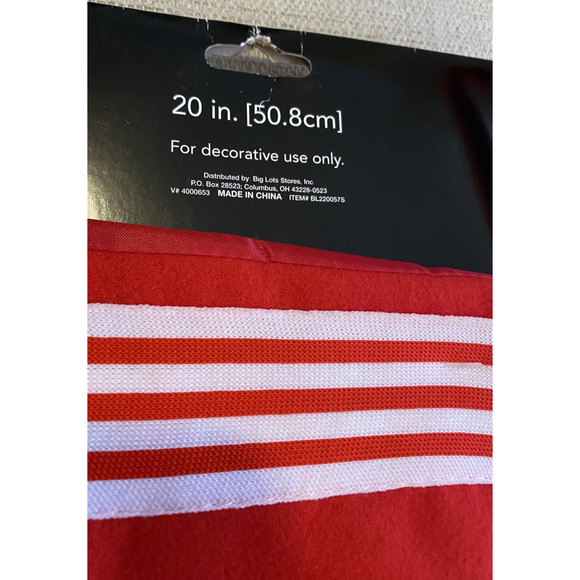 NWT WinterWonder Home for the Holidays Red Felt Christmas Snowflake Stocking 20" - Picture 4 of 4